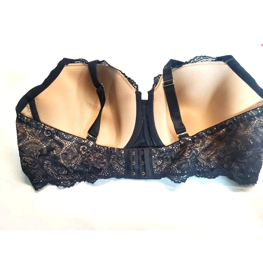 Thirdlove Bra Womens 40E Black 24/7 Lace Balconette Underwire Padded‎